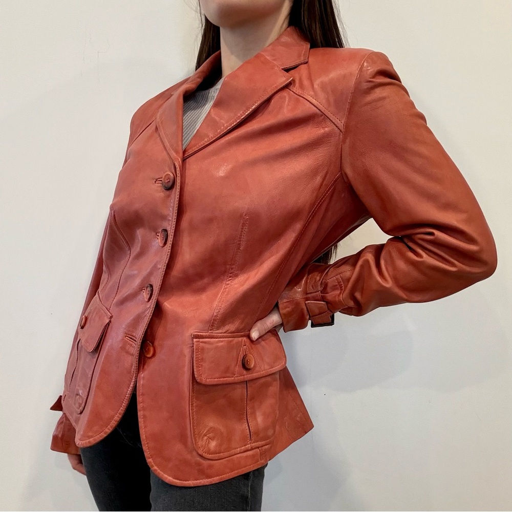 Vintage Danier Women's Coral Leather Jacket